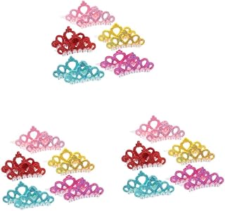 BESPORTBLE 30 Piezas Clips de Pelo para Perro Forma de con Perlas Accesorios de Pelo Suaves y Cómodos para Fiesta y Diario Incluye Colores Azul Rosa y Rojo
