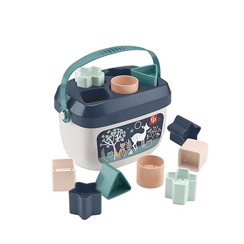 Immagine del prodotto Fisher-Price - Blocchi Assortiti Cerbiatto blu, Set di 10 Blocchi da Impilare e Identificare per Neonati dai 6 Mesi in su, Giocattolo per Bambini 6+ Mesi, HJP20 (Esclusivo Amazon)