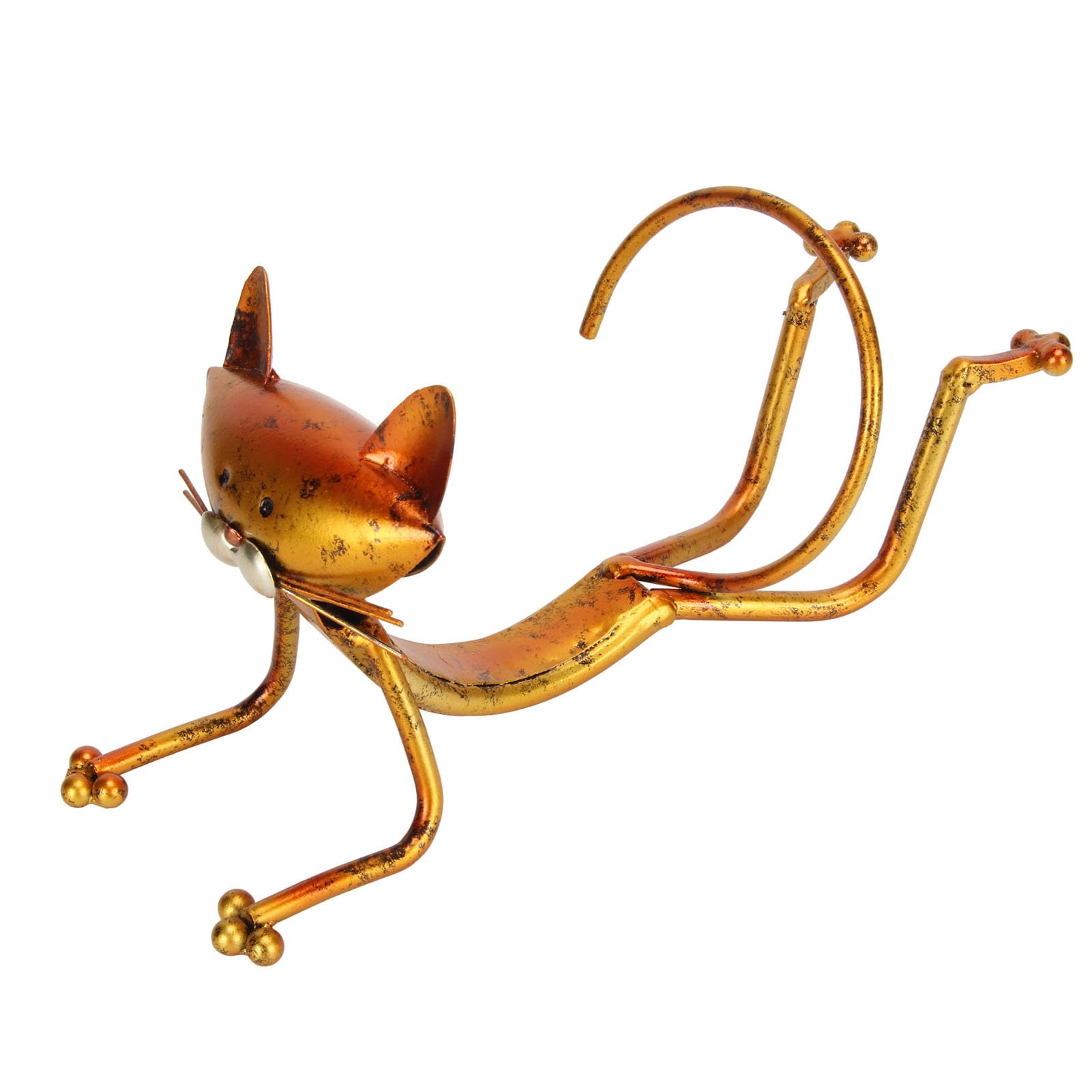 Porte-bouteille De Vin En Forme De Chat – Sculpture Métal – Décoration Et Rangement élégant Pour Bar, Cuisine