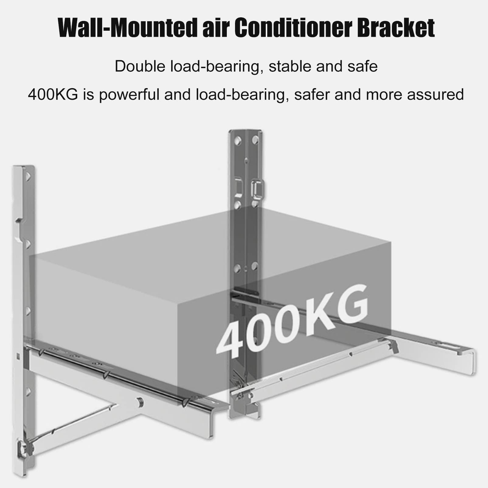 Soporte de Soporte Universal para Aire Acondicionado, Soporte de Montaje de Acero Inoxidable para Sistemas de Bomba de Calor de Aire Acondicionado Mini Split de Condensador