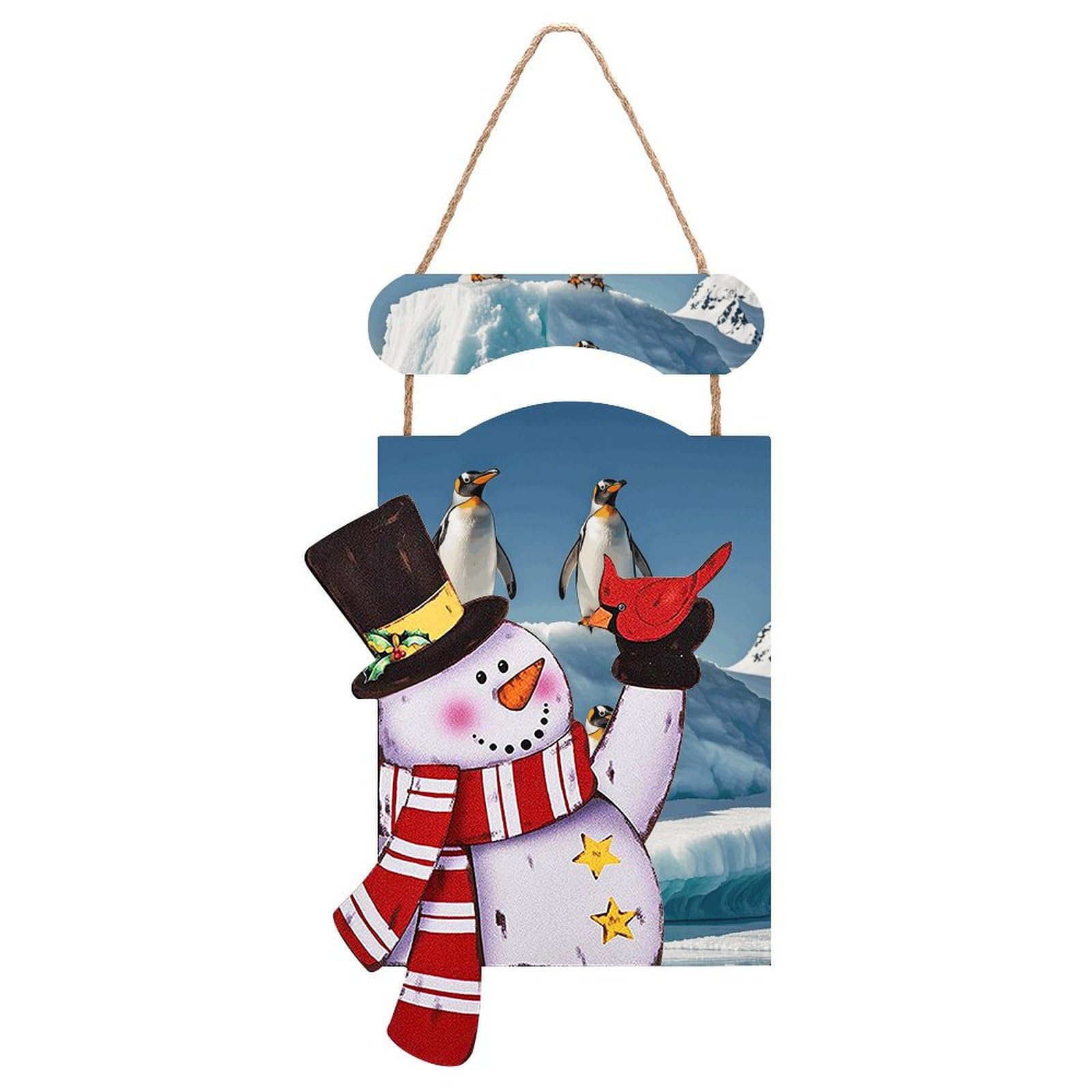 Décorations d'hiver en bois pour remplacer les stickers muraux jetables de Noël