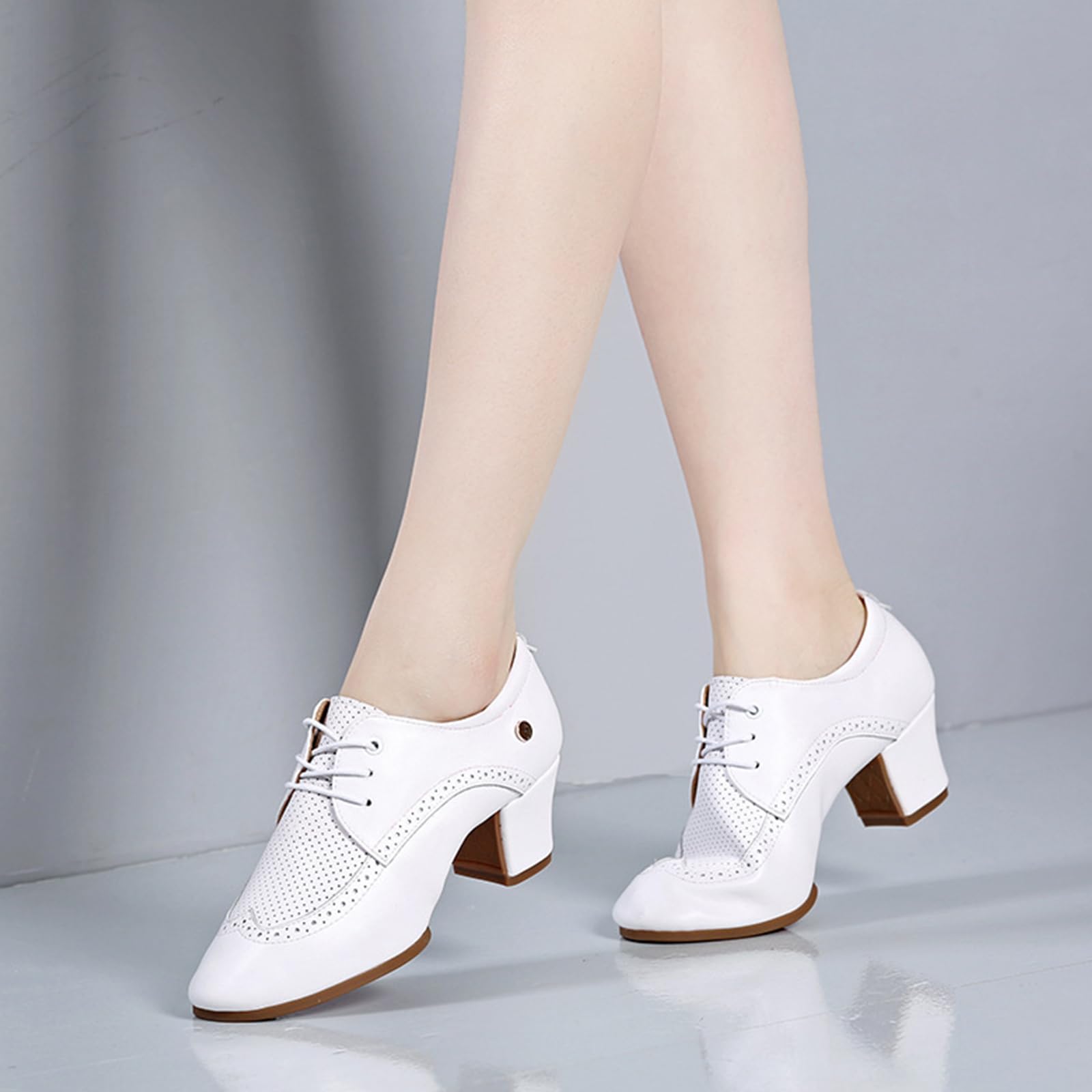 Tanzschuhe Damen 3.5cm Absatz Standard Tanzschue for Latein Jazz Line Dance Zwei Sohlenarten zur Auswahl
