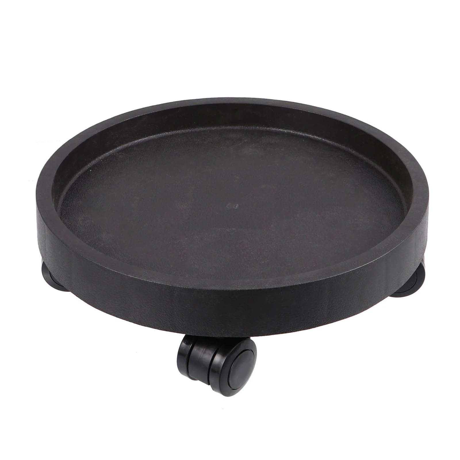 FDEFIRTFG Wheeled plant stand, Round Stand Holder with Casters Wheeled Planter Wheels Heavy Duty Resin Rolling Trolley(28x28x9cm)
