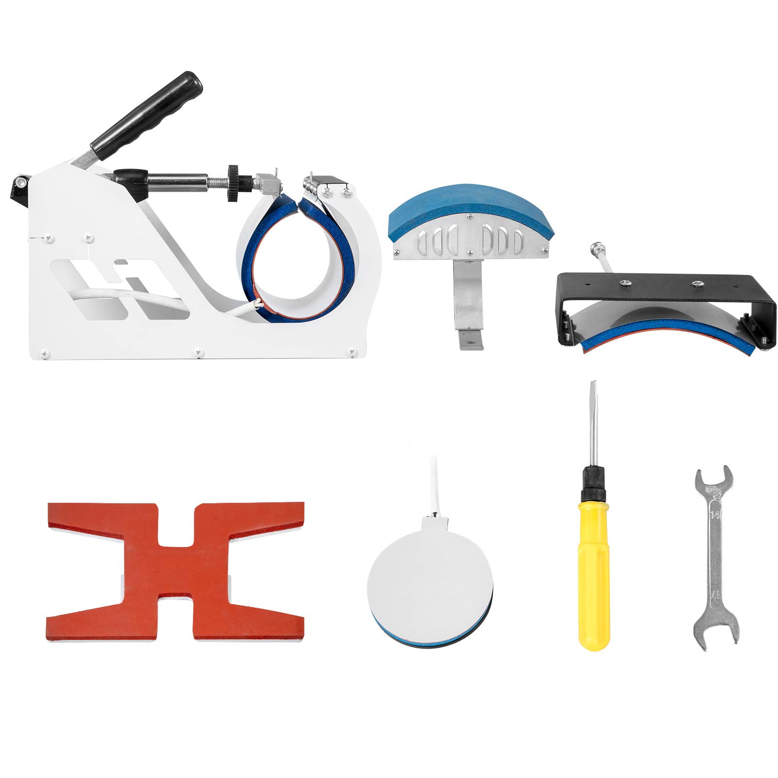 VEVOR Prensa de calor 5 en 1, 29 x 38 cm, prensa de calor, prensa en caliente con temporizador digital preciso y control de temperatura de 360 grados, máquina de prensado en caliente blanca para