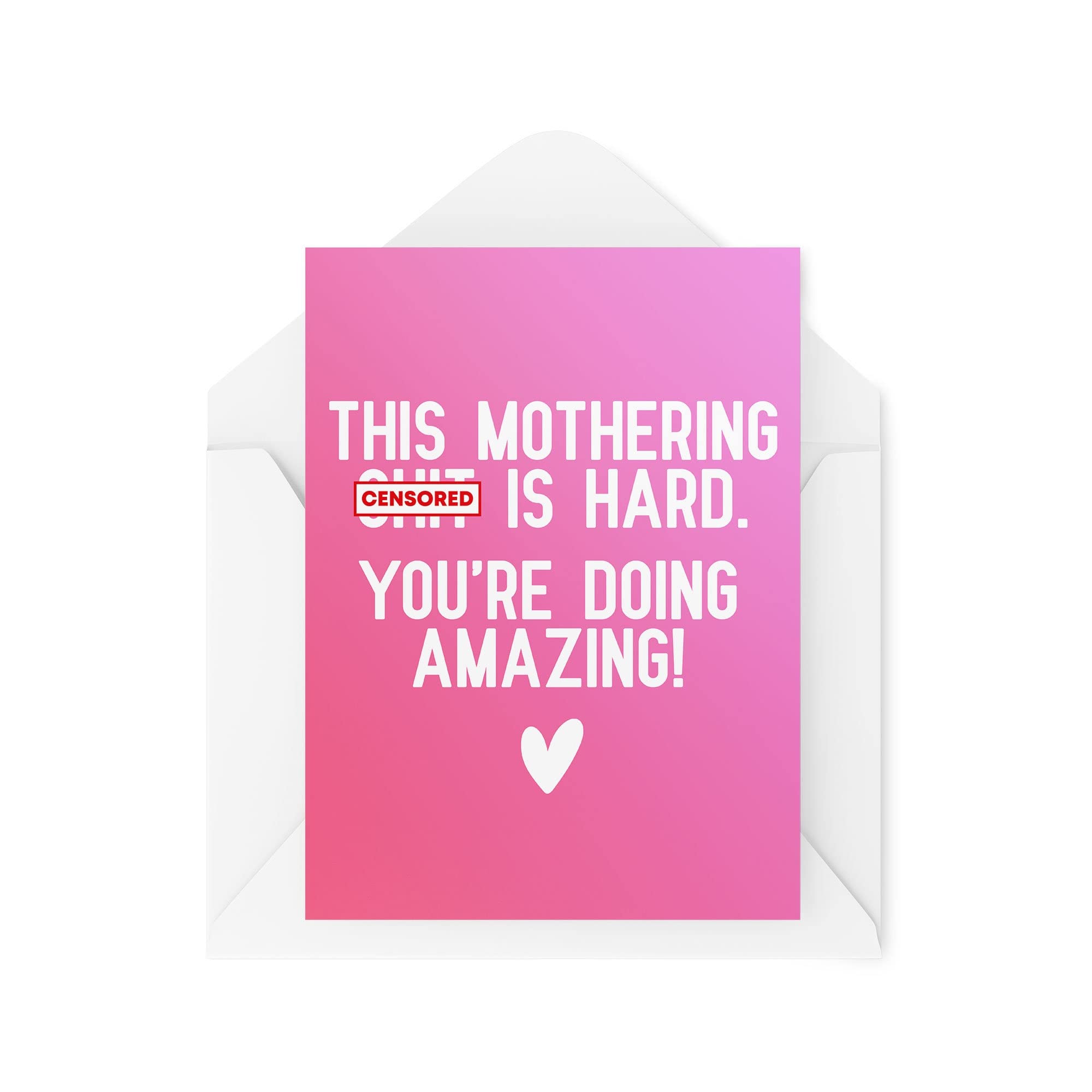 Funny Mother's Day Cards | For Her Parent Love Mummy Banter Mama | Mothering Is Hard You're Doing Amazing | New Baby Son Daughter | CBH890