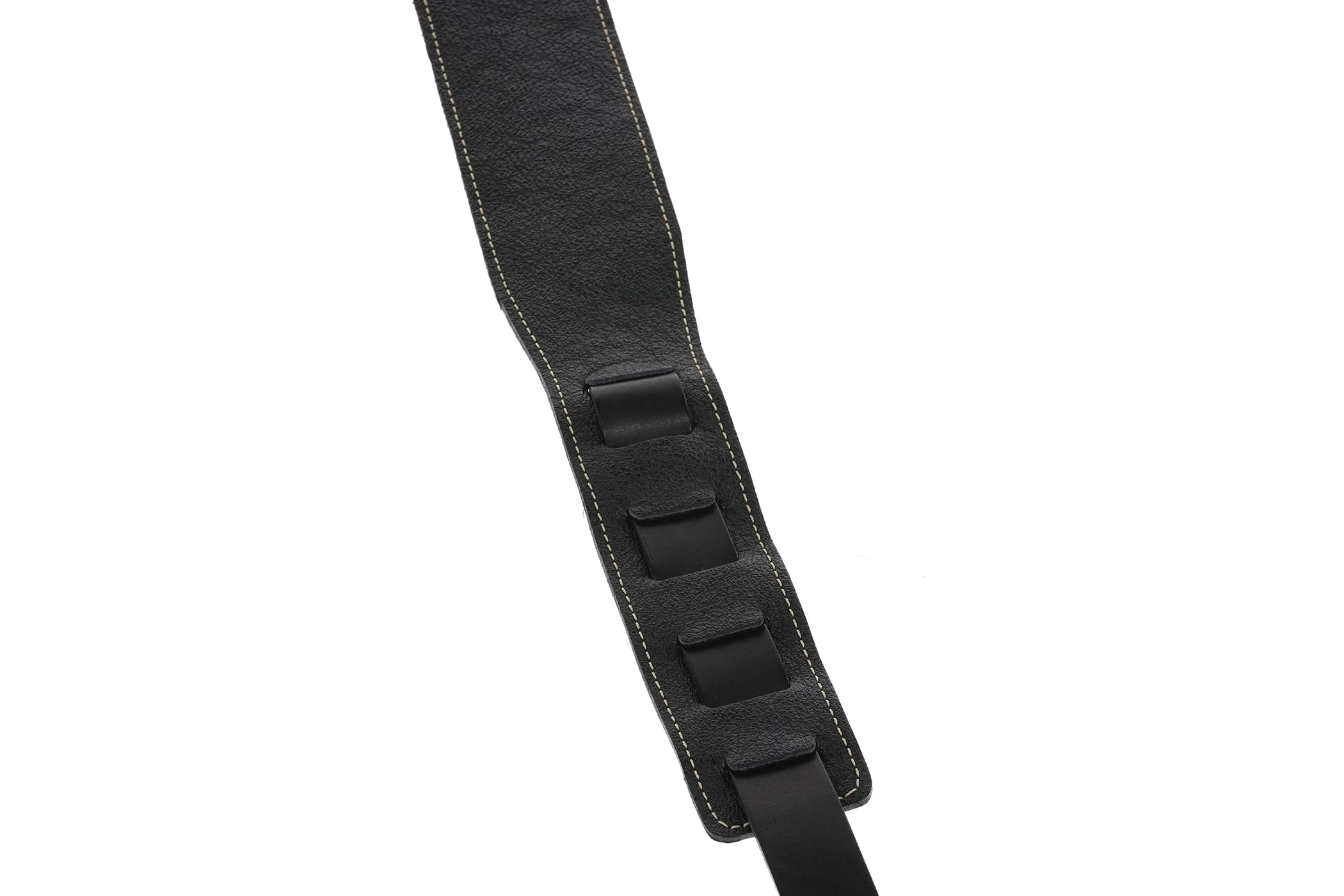 GEWA Gitarrengurt Premium Pattern Serie, Echtleder, Breite 65 mm, Länge 103-139 cm, Security Locks – Chrom, black grained – schwarz mit natürlicher Lederstruktur, Handmade in Europe