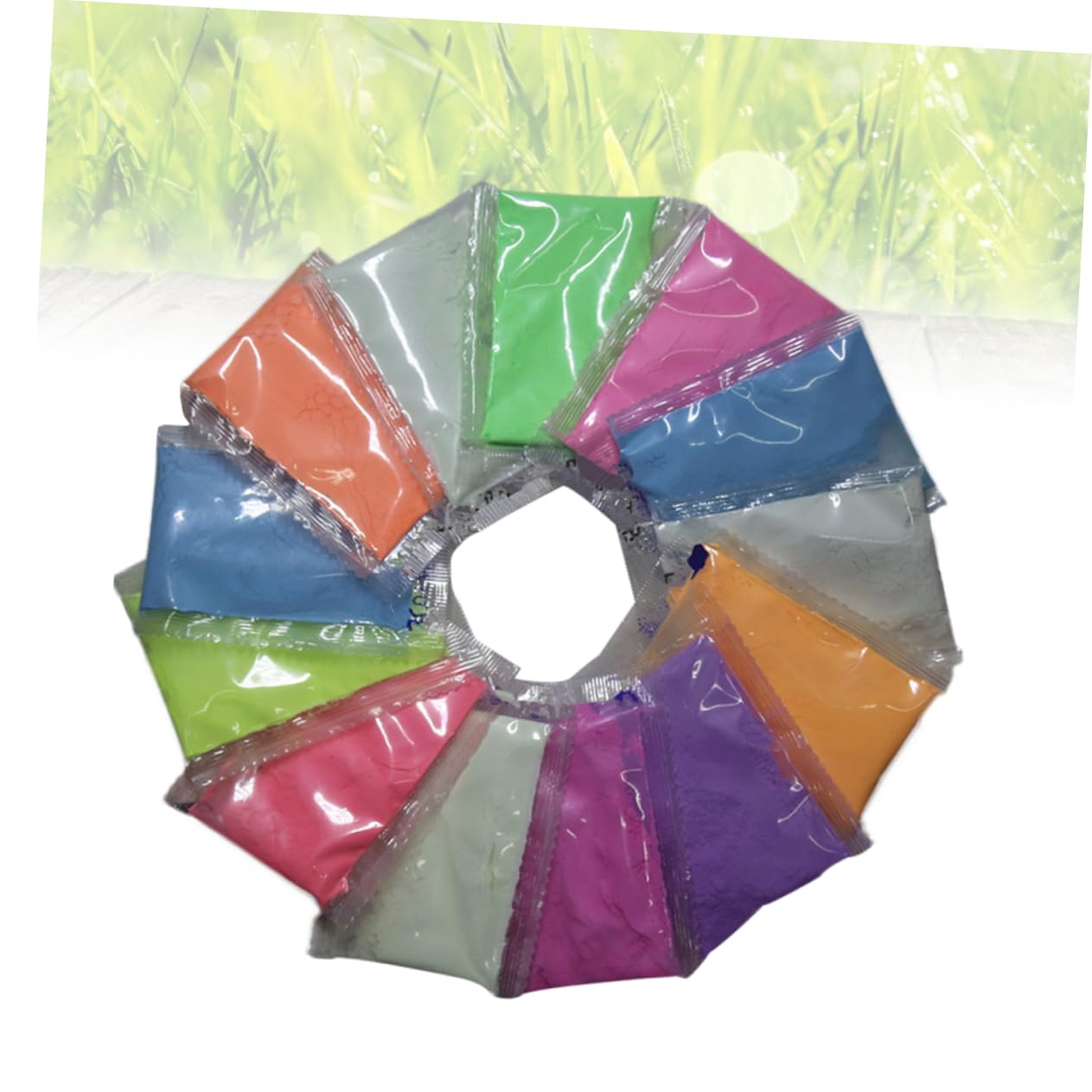 Angoily 8pcs Luminous Glitter Powder for Nail Art Decoration Non Radiative Fluorescent Random Color for Professional and Personal Use