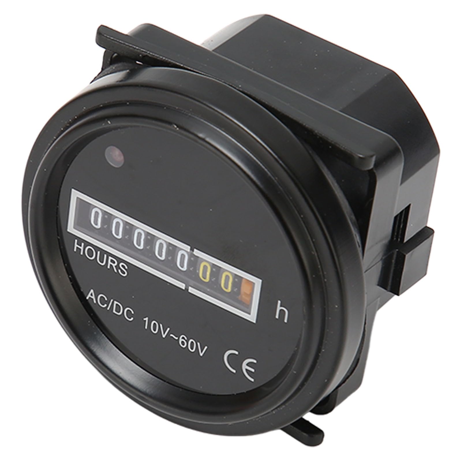 Compteur Horaire de Bateau Robuste Taille Compacte Plastique Compteur Horaire Rond de 2, 4 Pouces de Diamètre pour 10 60V AC ou DC
