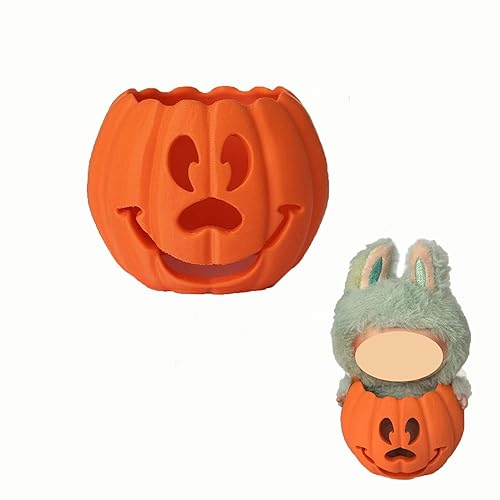 Halloween Pumpkin Holder for Labubu Figure - Cute Serving Bowl