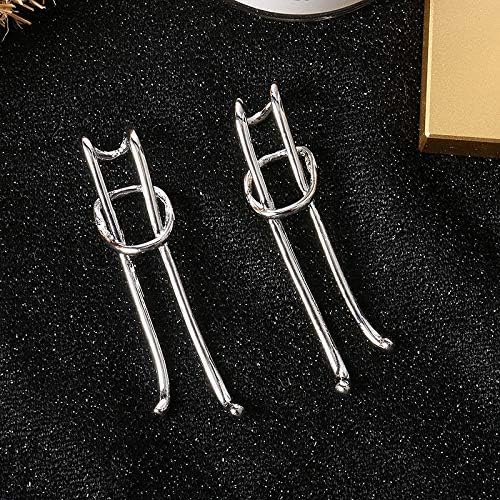 Miniatura 6 de Ear Cuffs for Women Non Piercing Adjustable Silver Ear Cuff Ear Clip Wrap Earrings Fake Ear Piercings Dangle Earrings