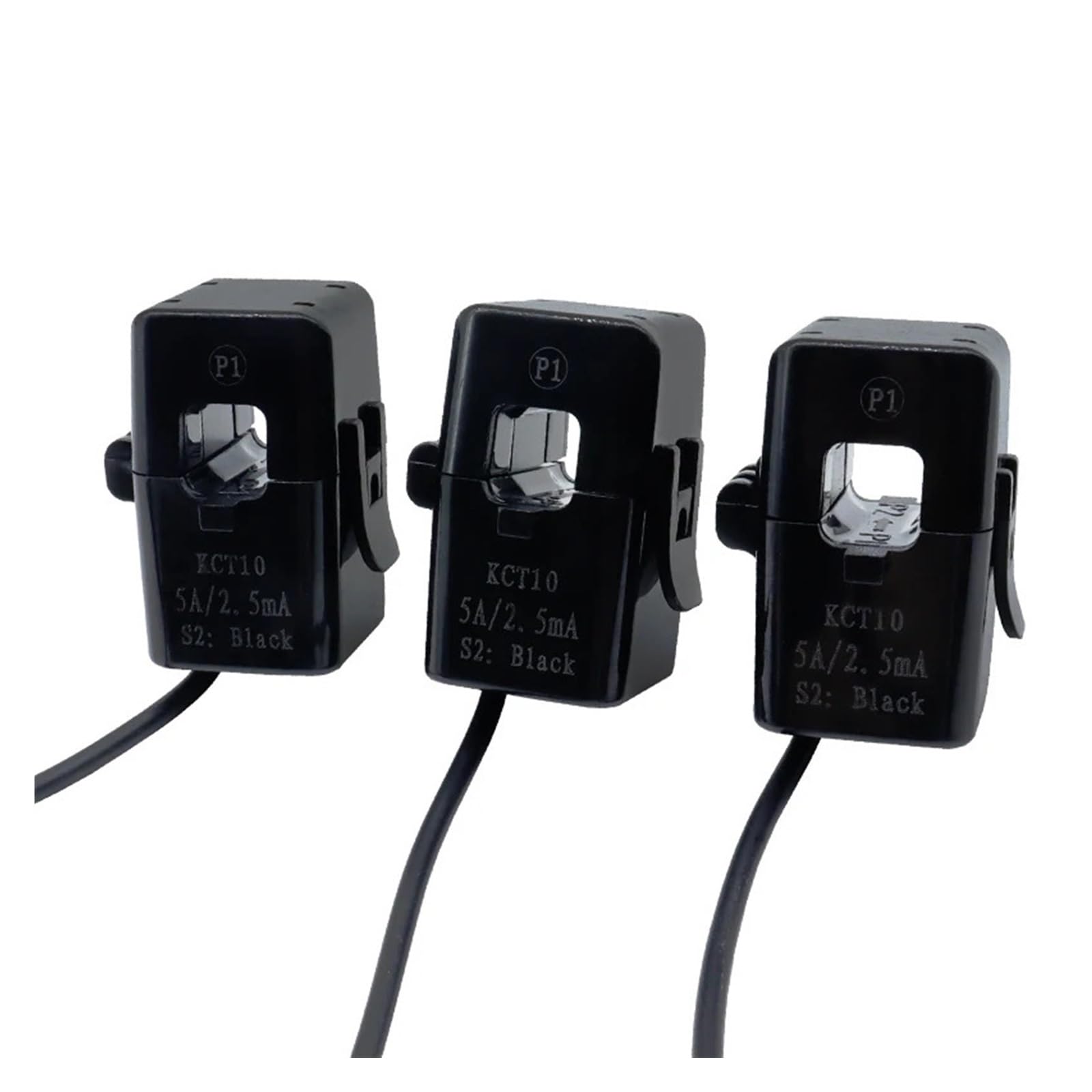 CLEUFWKO 3PCS split core current transformer single phase CTS with mA output KCT10 5A-75A(3PCS 5A 5mA)