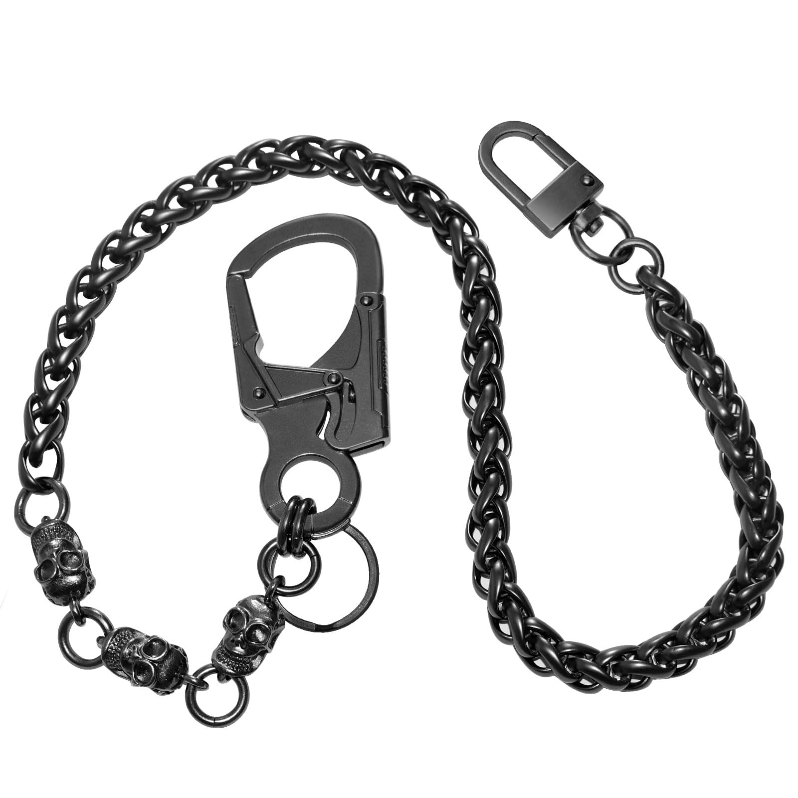 Ahiller Skull Pants Chain for Men, Punk Anti-Theft Biker Key Wallet Chain