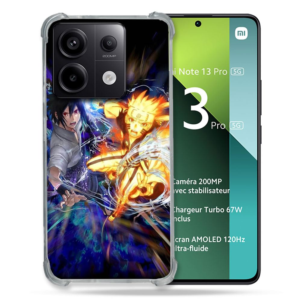 Cokitec Reinforced Case for Xiaomi Redmi Note 13 Pro 5G Manga Naruto VS