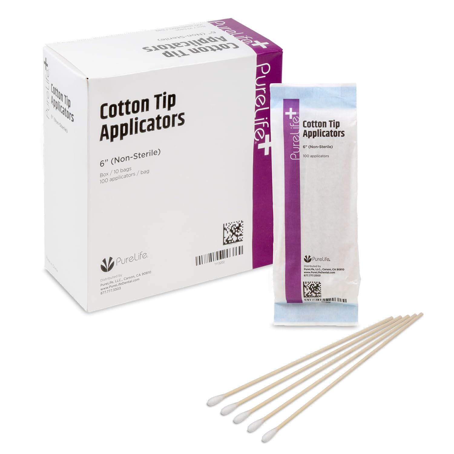 Cotton-Tipped Wood Applicators – 1,000 Non-Sterile Swabs (6 Inch), Ideal for Medication Application, Skin Cleaning, Arts & Crafts, and More