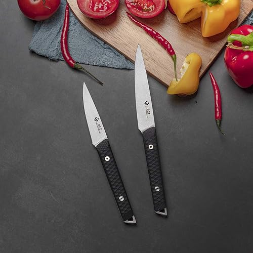 Miniatura 5 de sagga Sandvik - Juego de cuchillos de cocina de 6 piezas con bolsa de rollo, mango G10 para juego de cuchillos de chef, cuchillo Santoku, hoja