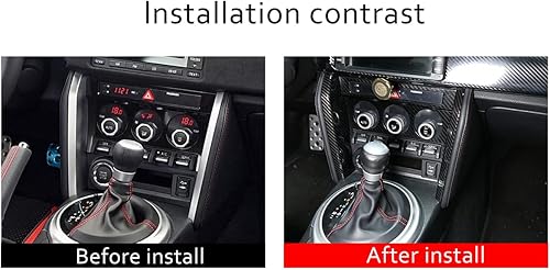 Miniatura 10 de YIWANG Moldura de decoración de consola central ABS para Subaru BRZ Toyota 86 2013-2020 accesorios de coche (rojo)