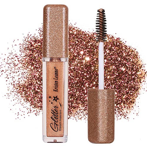 Glitter Mascara,Waterproof Gold Mascara For Eyelashes,Luxsea Diamond Shinny Colored Mascara,Colorful Lashes Smudge-Proof Sparkling Colorful Eyes Makeup Tool For Wedding Stage Music Festival #TOP29