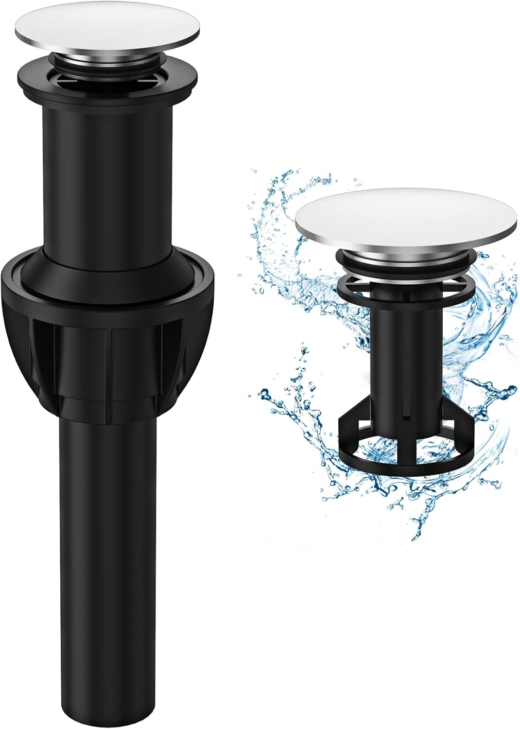 Bathroom Sink Drain Without Overflow and Strainer, Bathroom Sink