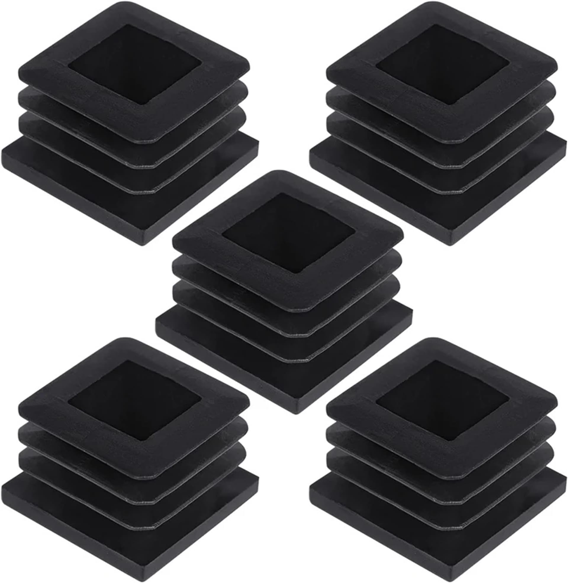 Suiwotin 4Pack 25mm (1 Inch) Square Plastic Plug, Square
