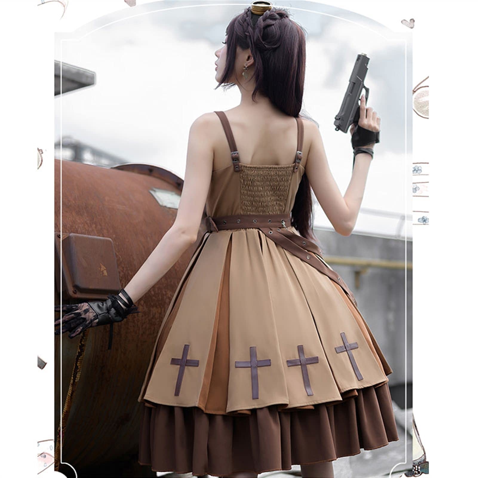 YYCHER The Dawn ~ Steampunk Military Style Lolita Dress Cool Army