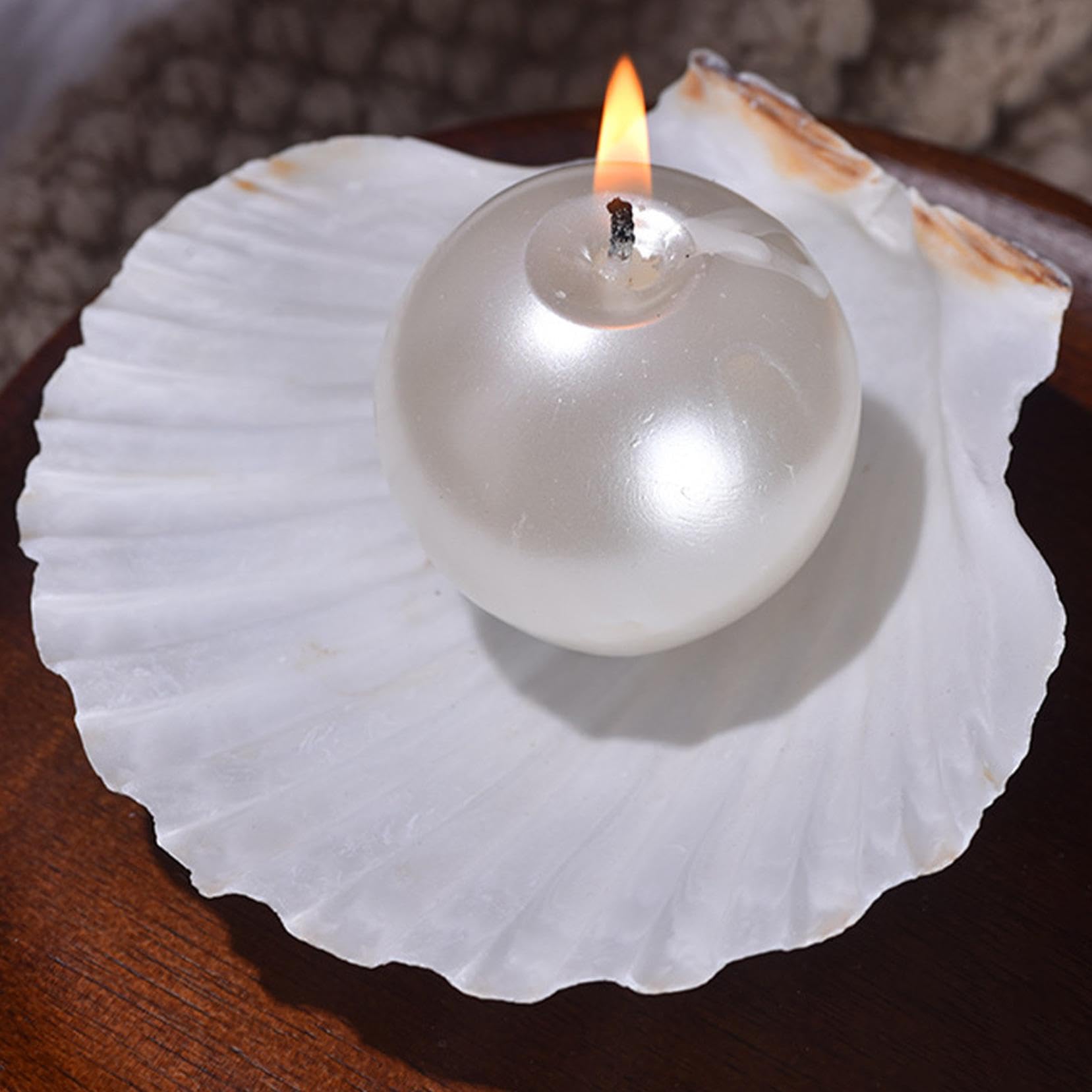 Paquete de 2 velas perfumadas en forma de perla, vela decorativa de cera de soja aromática para fotos, cumpleaños, boda, vacaciones, fiesta, regalo, vela perfumada para el día de la madre, meditación