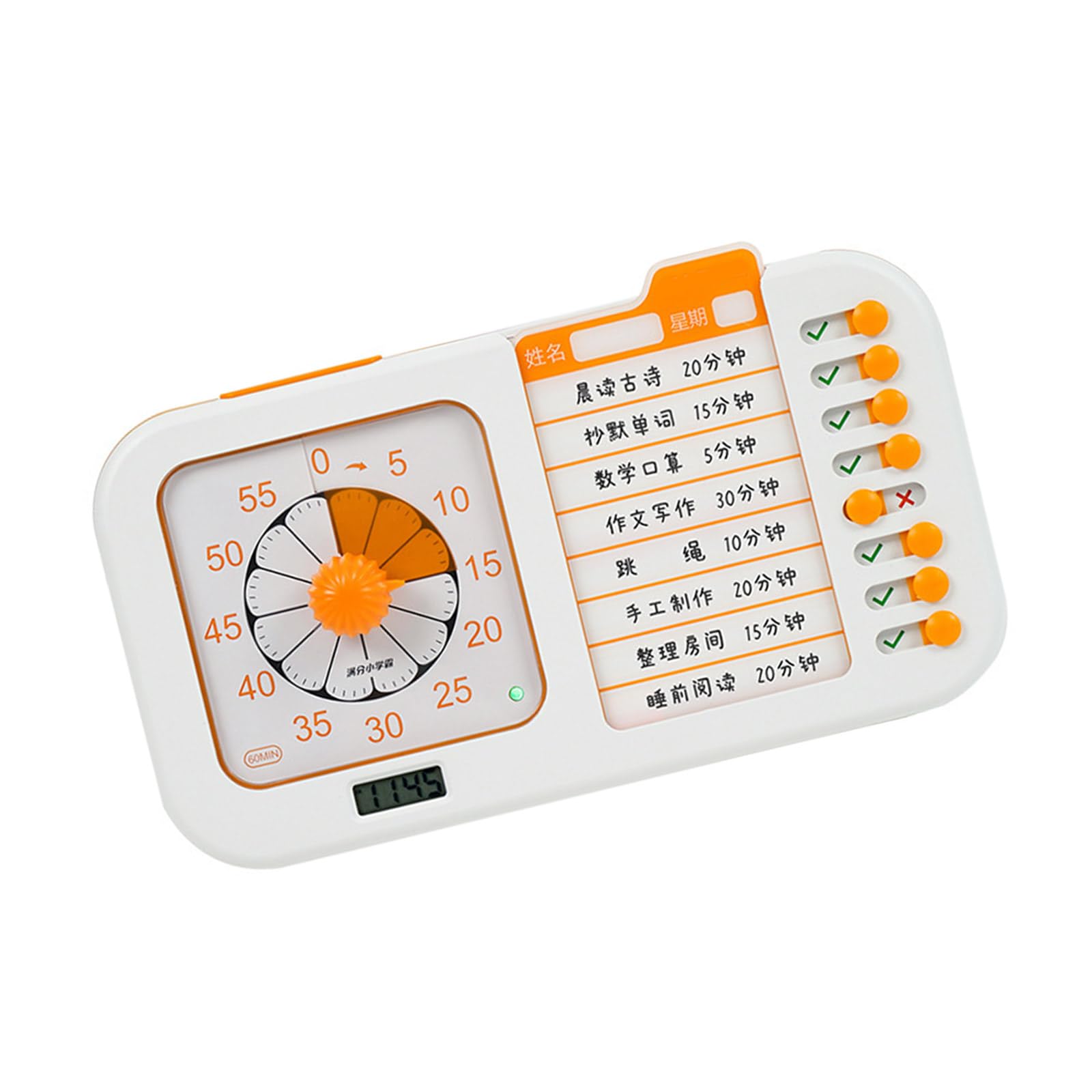 TFAOYS Visual Time Management Trackers for Kitchen Study Fitness Tasks Productivity Timer Tool with Planning Board Visual Countdowns Timer