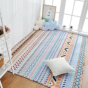 Tapijt Nordic Eenvoudige katoenen doek bedekt vloermatten Slaapkamer tapijten Matrassen Woondecoratie Tapijt Voor Woonkamer