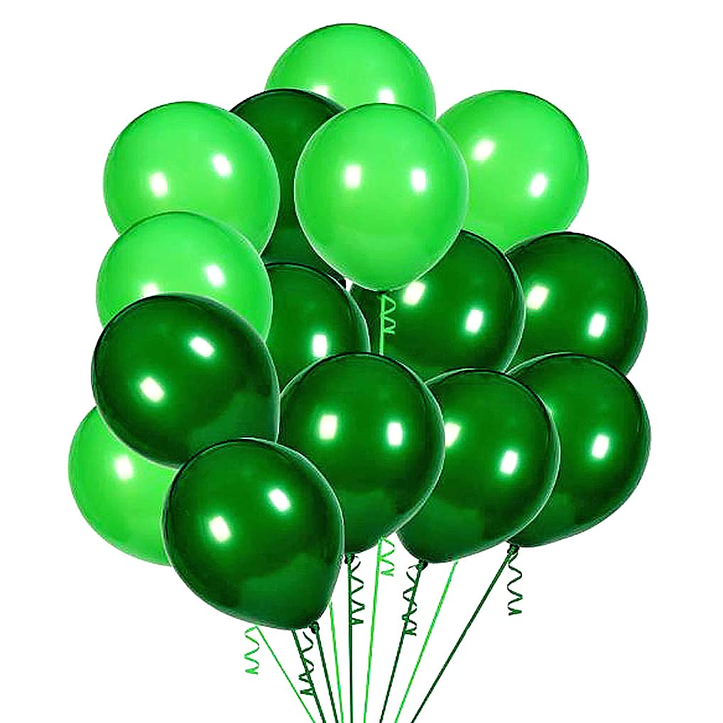 PARTY TIME - 20 Pieces Dark Green and Light Green Balloons Sets for Jungle Safari Theme Party Supplies and Wild One Birthday Decoration Balloon Garland Sets (12 Inches)