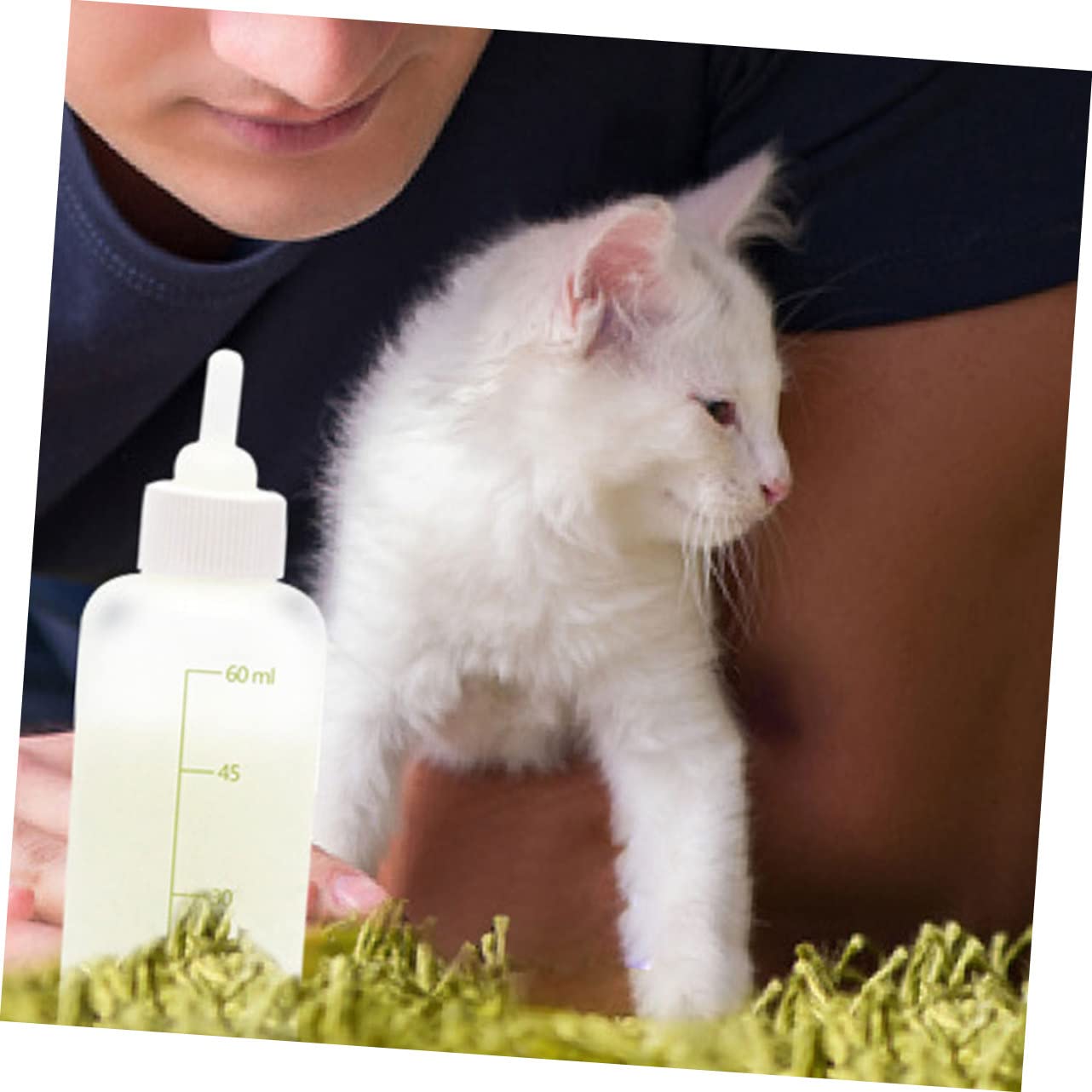 CORHAD Small Cat Milk Bottles Puppy Milk Feeder Kitten Nursing Bottle Set of 4 Lightweight