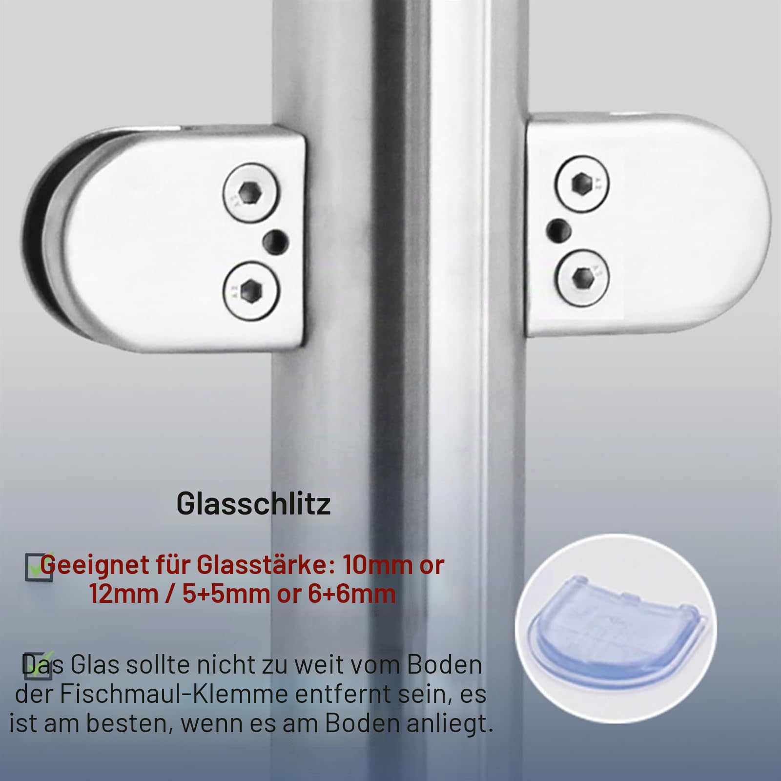 Okrągły słupek balkonowy 65-105 cm, słupek końcowy do balustrad, wsporników zewnętrznych i balkonowych - idealny do systemu Ländersystem, kolor: słupek końcowy