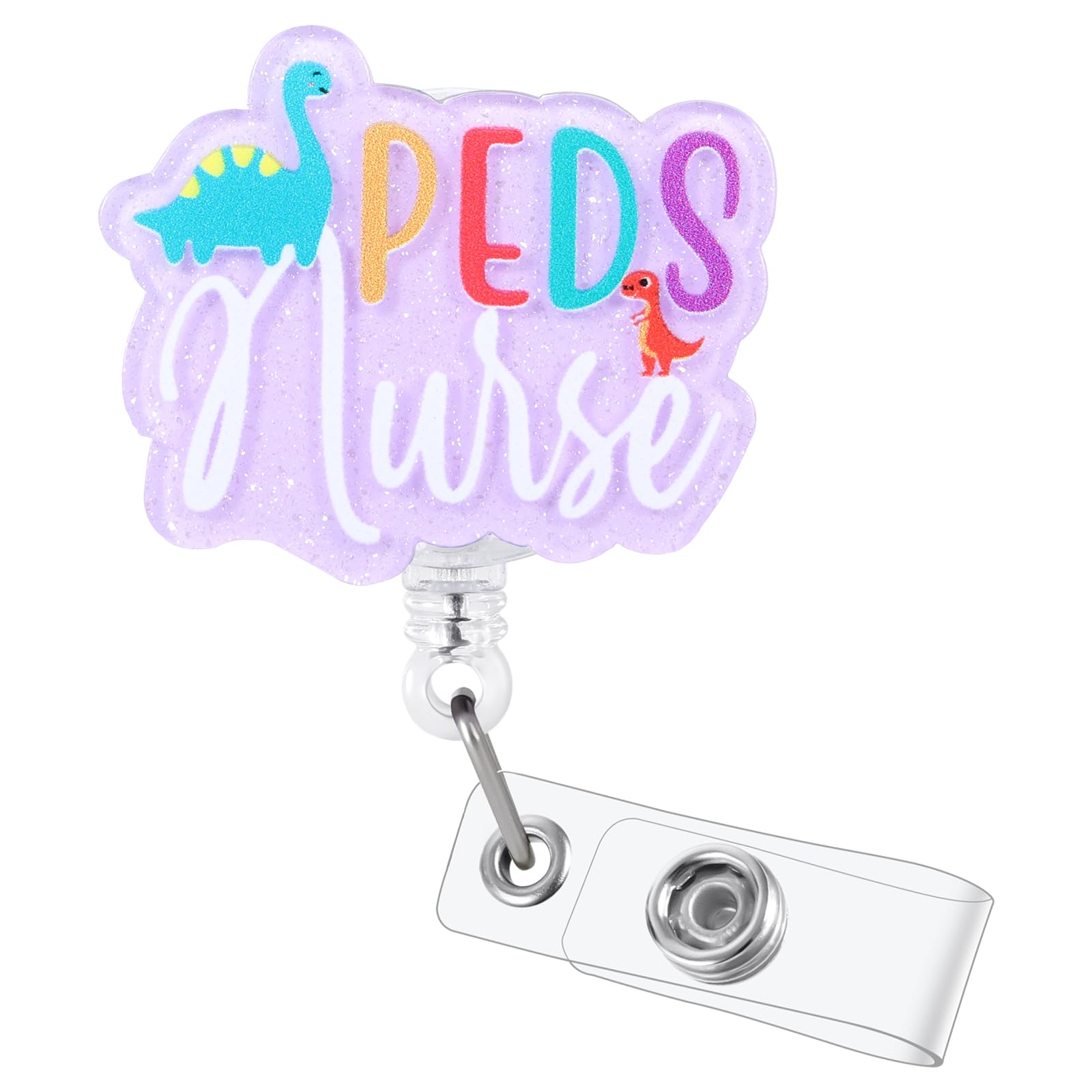 Cute Peds Nurse Badge Reel, Nurse ID Name Badge Holder Retractable Clip