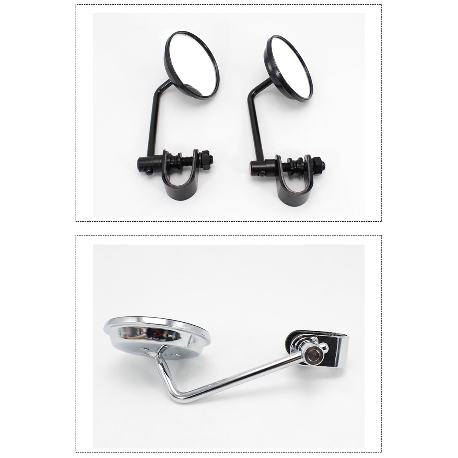 サイドミラー　クローム　ラウンド　２２.２mm クランプ　ビンテージ　左右セット 楽天市場】3インチ クランプ タイプ ラウンド ミラー 左右セット 自在