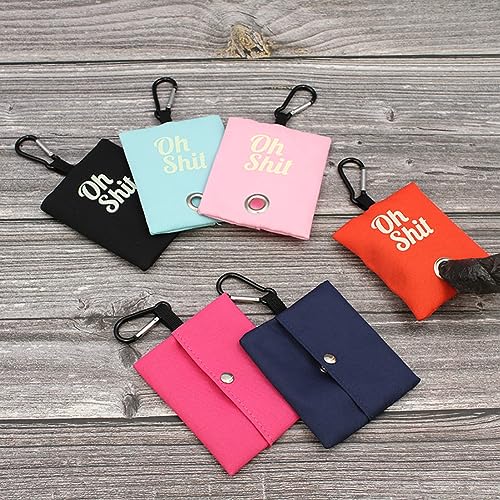 Image of Canvas Dog Poop Bag Dispenser Holder Dog Poop Pickup Bags Container Pet Trash Bag Holder Pet Waste Disposal Bags Dog Waste Bag Dispenser Doggy Poop Bags Holder