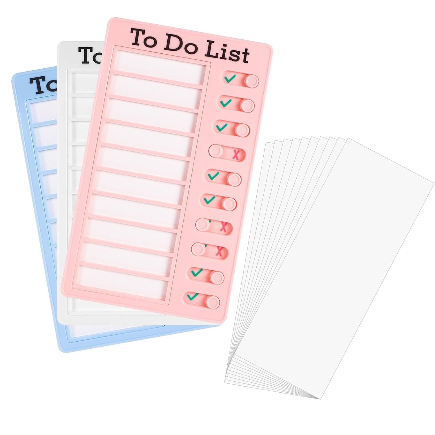 X spring Chore Chart for Kids, 3 Pcs Detachable Chart for Kids, Made of ABS Material Chore Chart Planner Board, Daily Routine Routine Chart for Kids with 10pcs Cardstocks for Adul ts Office Home