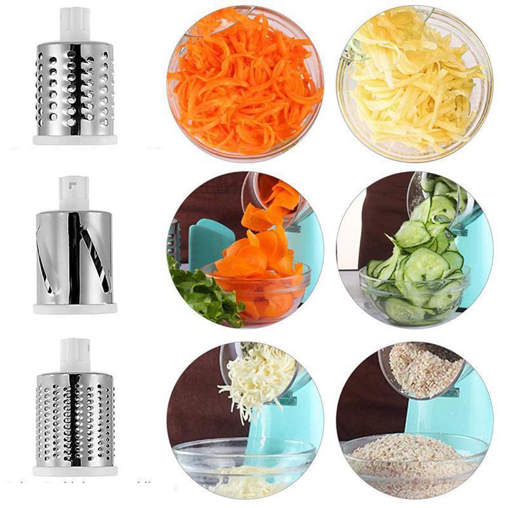 Coupe Légumes Manuel Mandoline De Cuisine Manuelle Avec 5 Lames Interchangeables - Coupe Légumes Multifonction, Râpe Et Trancheuse Râpe Légume Ventouse Stable