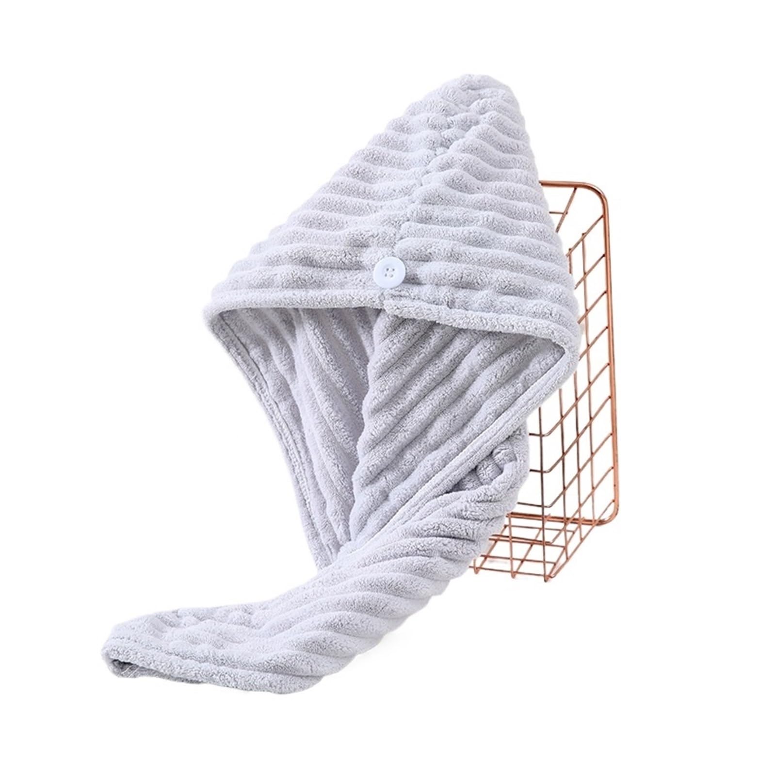 SUODEBYY Hair Towel Ladies' Thickened Dry Hair Cap Quick Drying With Water Absorption Thick And Highly Absorbent Headscarf For Wiping(Color2)