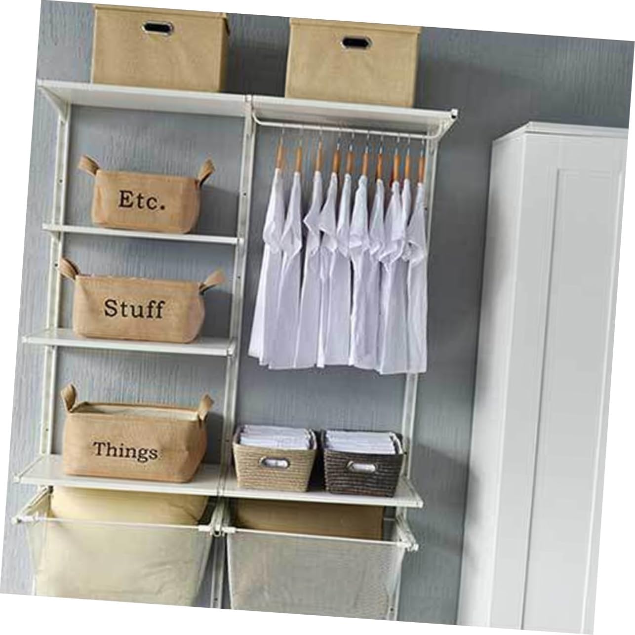 2pcs Jute Portable Storage Basket for Home Organization Small Sundries Holder with Handles for Toys Books and Household Supplies Eco-friendly Desktop Organizer image 5