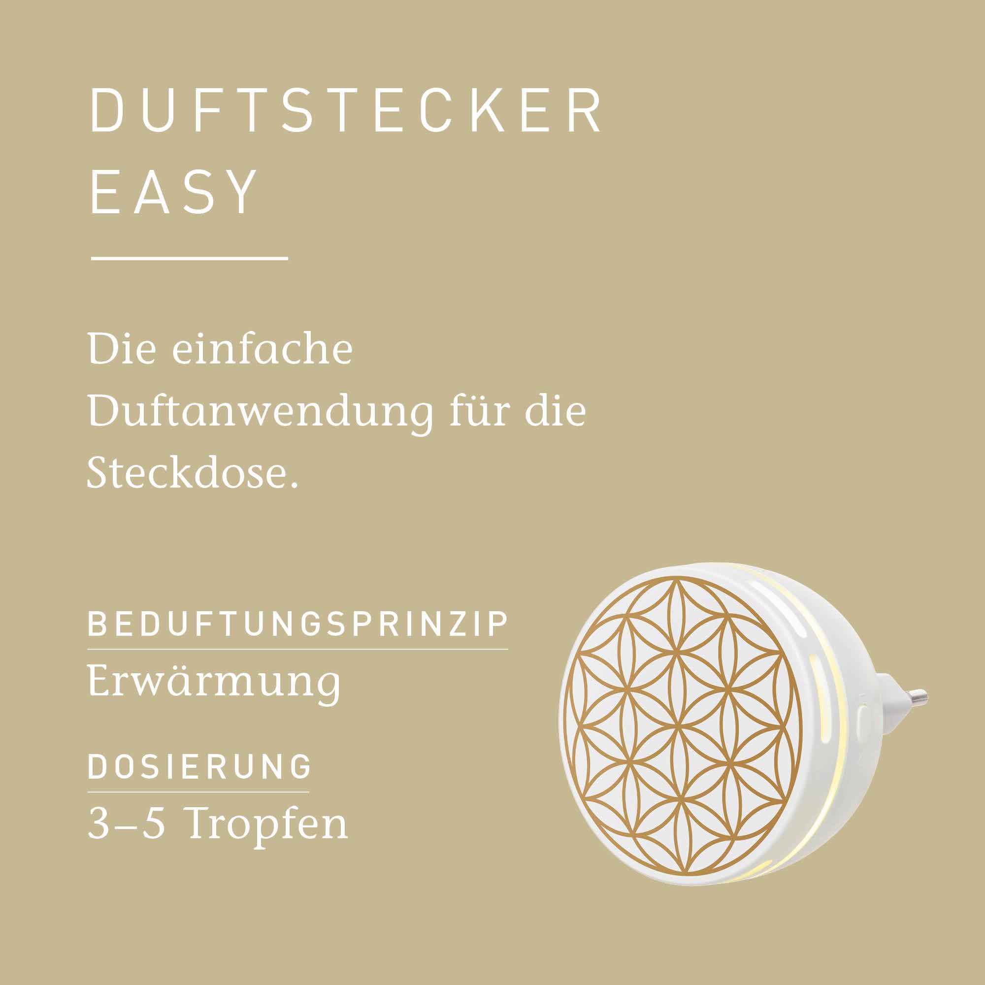 PRIMAVERA Aroma Duftstecker Easy – Raumduft Stecker – elektrischer Duftdiffuser, Raumduft – für ätherische Öle und Duftmischungen – Aromatherapie