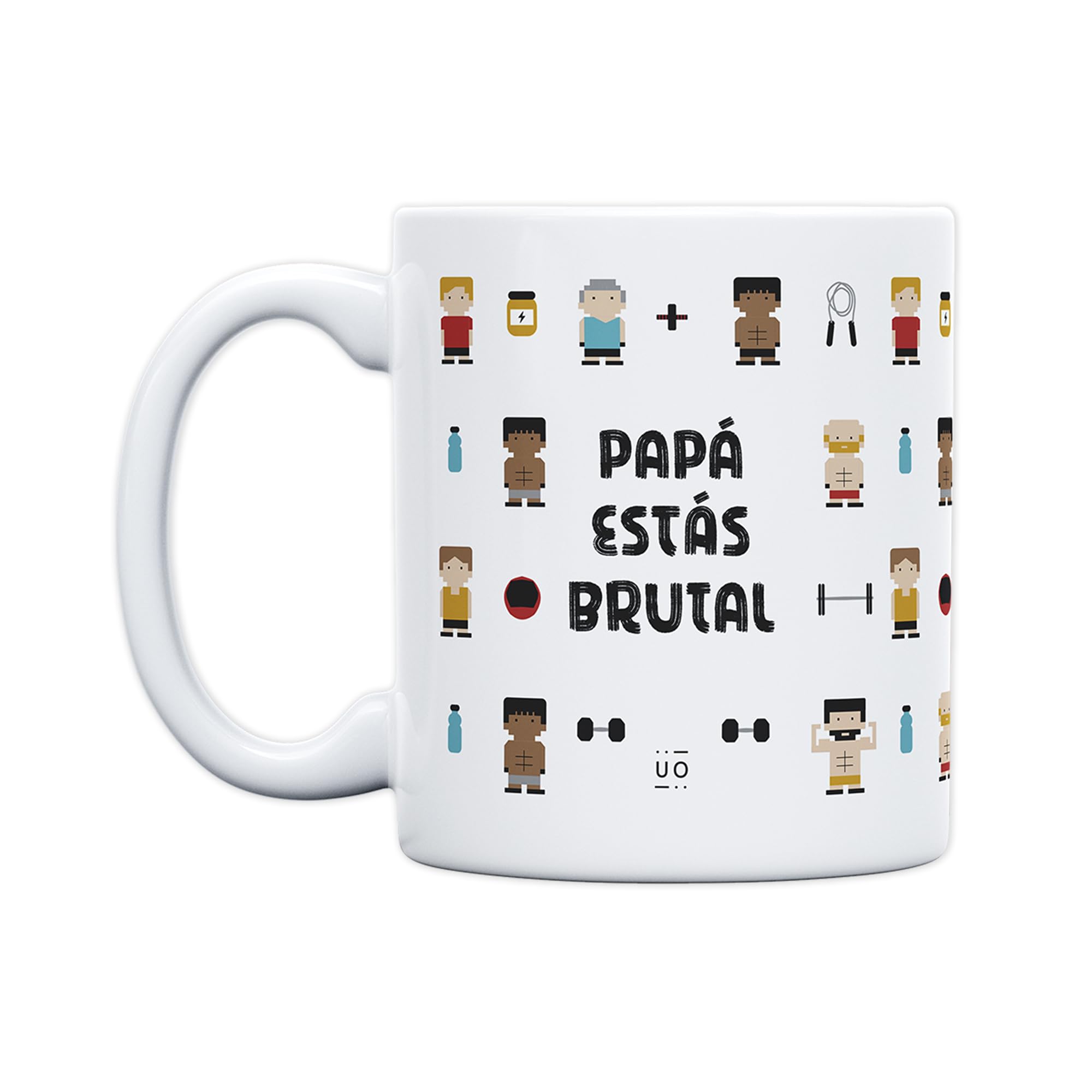 UO Mug with message Dad you are brutal. Breakfast mug. Gift full of love for Dad. Original detail for Father's Day. Capacity 350 ml, ceramic.