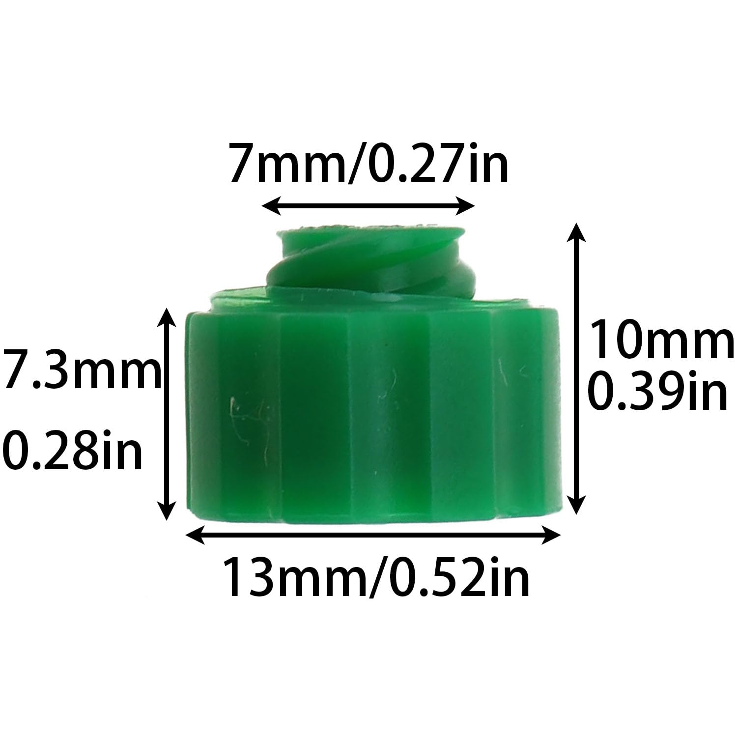 MEETOOT 100PCS/PACK 4mm Hole Diameter Syringe Tip Cap Green PP Plastic No Needle Luer Lock Cap Syringe Needle Suitable for Paint and Adhesive — Amazon image 2