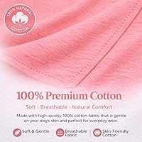 Vista 2 de Lovelonglong Ropa para mascotas, disfraces para perro, ropa de perro salchicha, camiseta en blanco para perros salchicha, Corgi 100% algodón, rosa