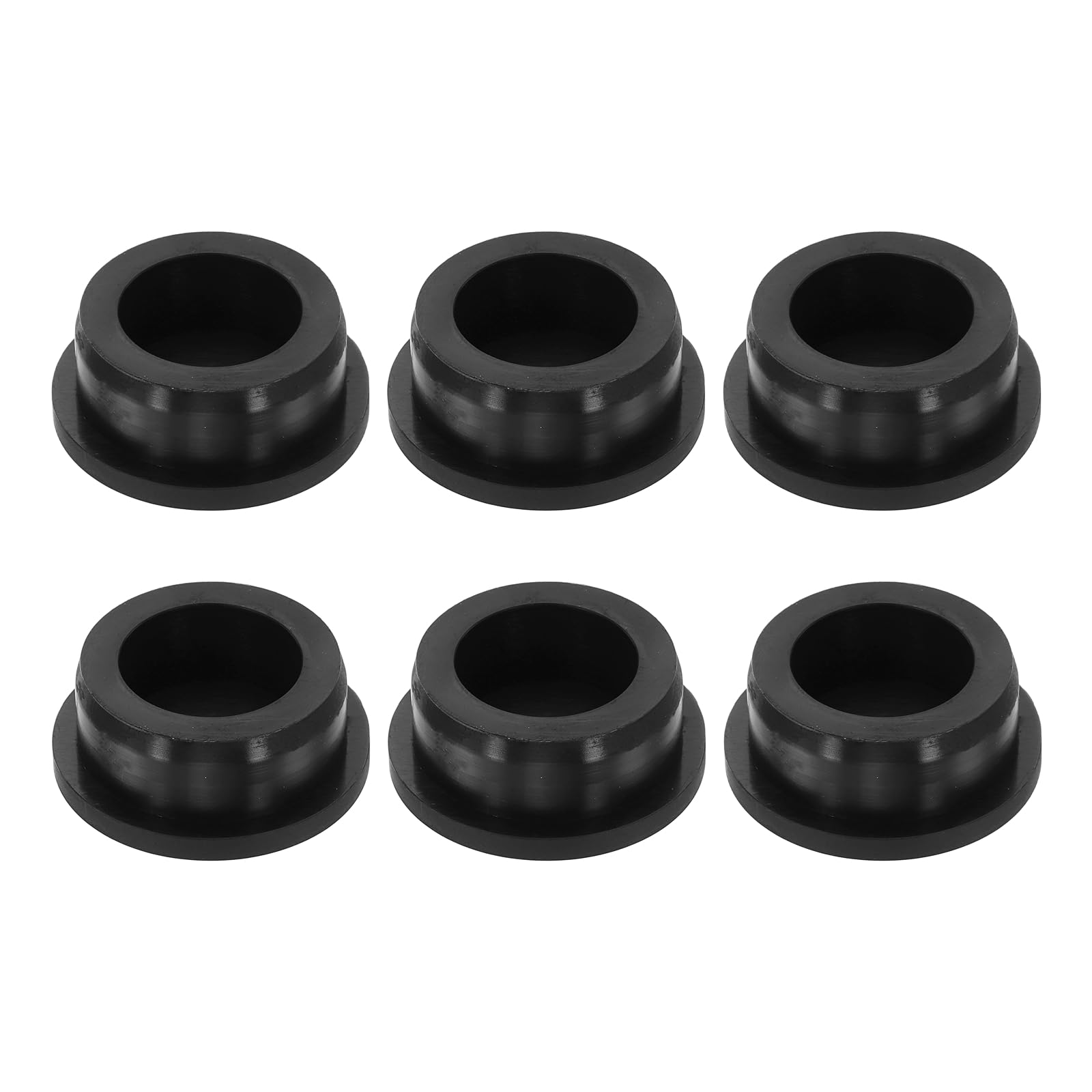 sourcing map 6Pcs Black Plug Holes, Waterproof Rubber Button Plug for 33mm / 1.3" Hole Bottles Pipes End Caps Round Sealing Plugs Flexible Rubber Stoppers