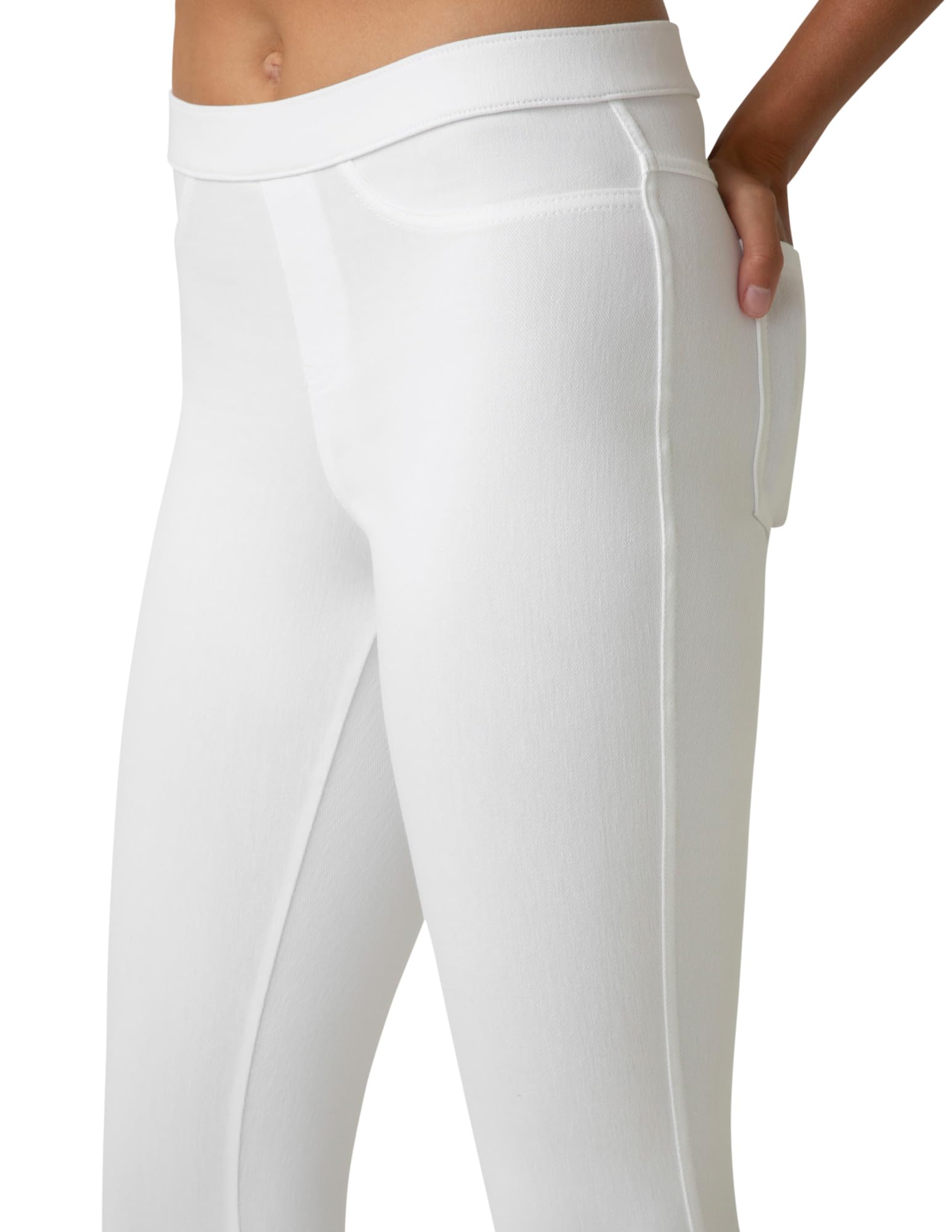 No Nonsense Classic Denim Capri Leggings with Pockets, Comfortable Stretch Pull On Pants - Leggins Mujer