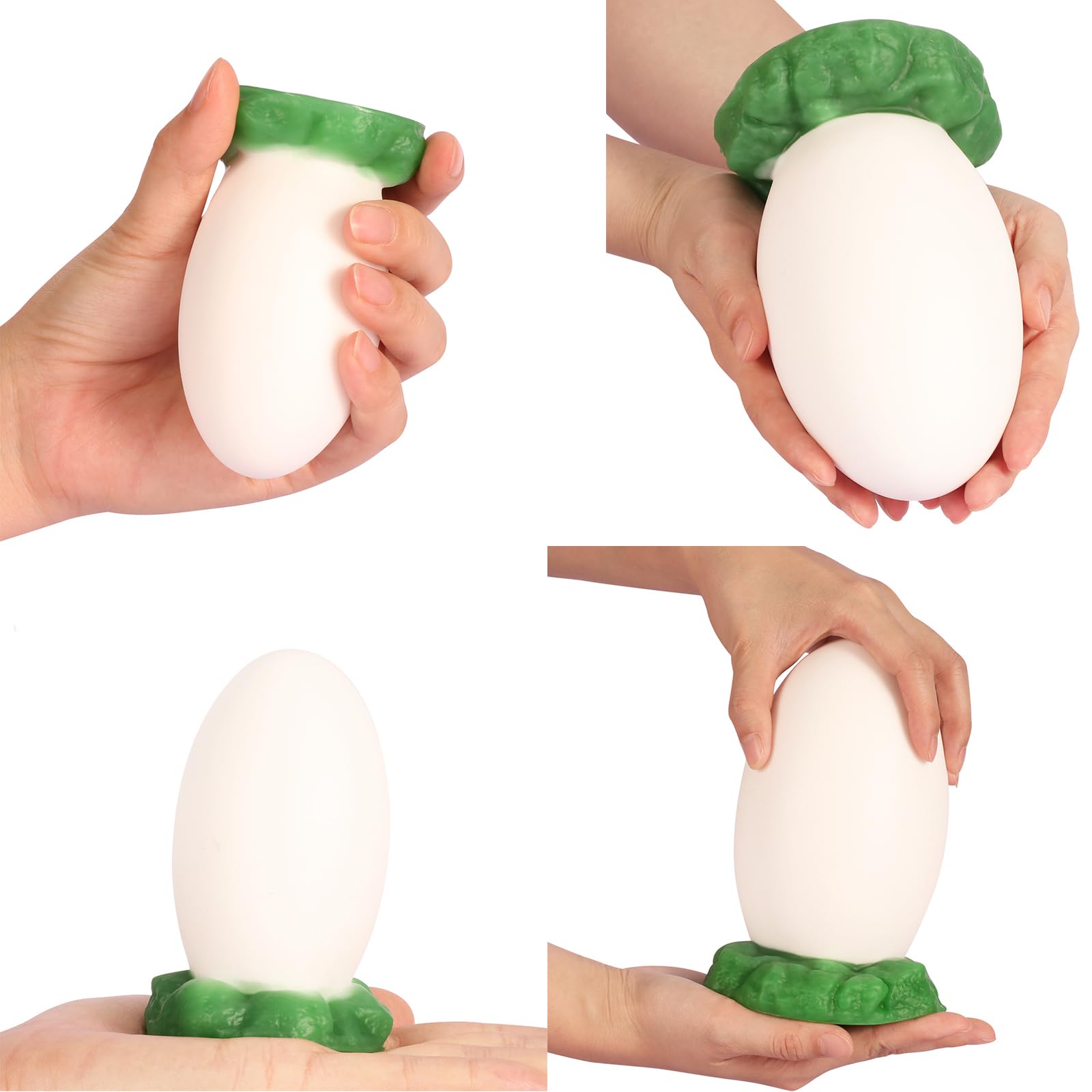 AMAZBEE Grande Butt Plug con ventosa per l'allenamento anale Silicone Dragon Egg Plug anale per maschio femmina anale Extender SM Sex Toys (XL)