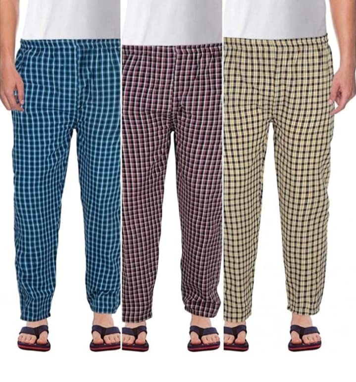 100% Cotton Sleepwear Loungewear Men's Pyjamas Pack of 3 (L)-picture-19