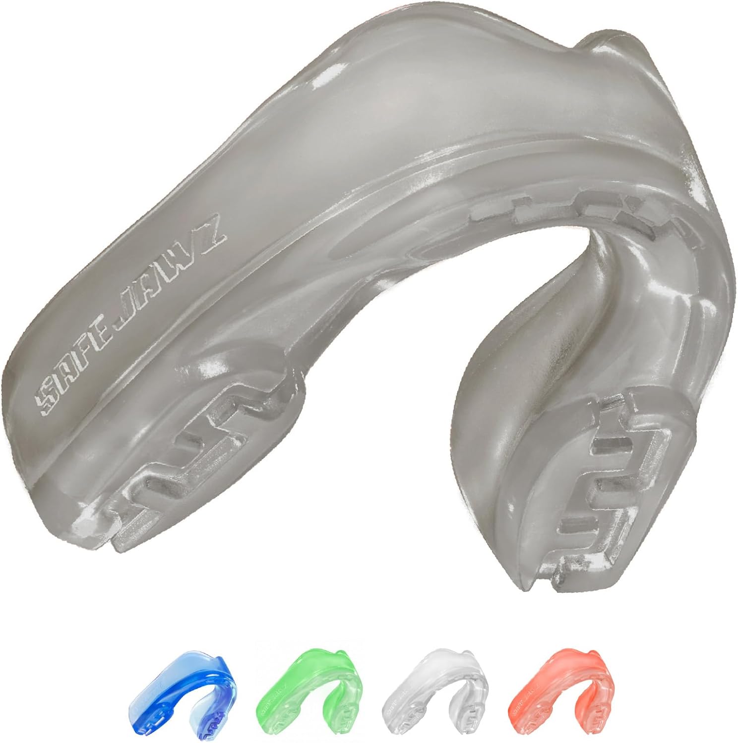 SafeJawz Elements Dual Layer Mouthguard Premium Protection Adults and Junior Gum Shield with Case for Boxing, MMA, Rugby, Martial Arts, Judo and All Contact Sports