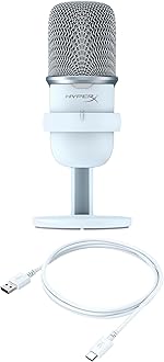 HyperX SoloCast – USB Condenser Gaming Microphone, for PC, PS5, PS4, and Mac, Tap-to-Mute Sensor, Cardioid Polar Pattern, Great for Streaming, Podcasts, Twitch, YouTube, Discord - White