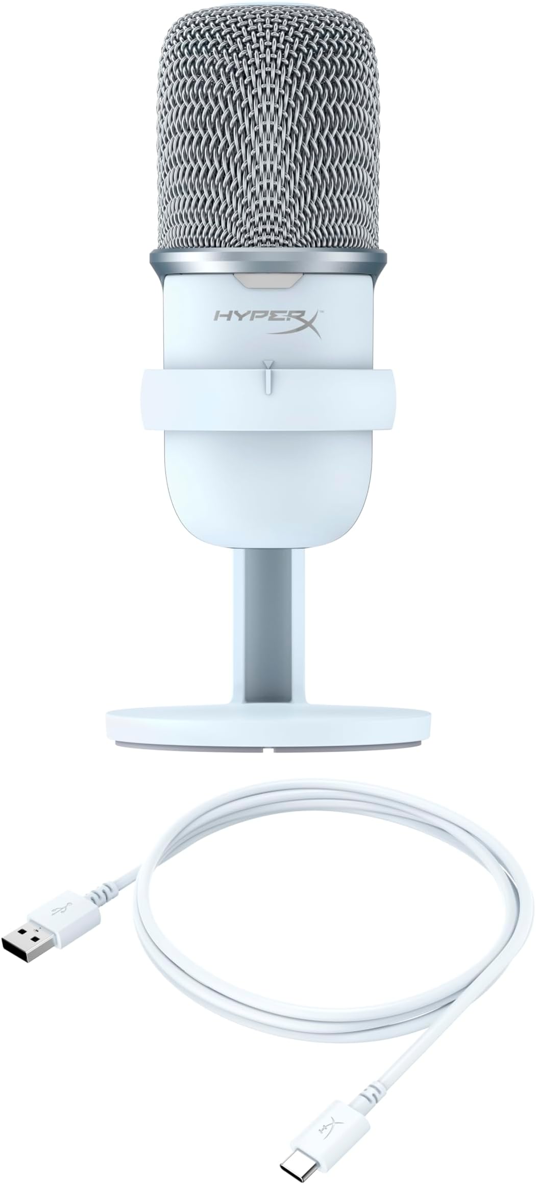 HyperX SoloCast – USB Condenser Gaming Microphone, for PC, PS5, PS4, and Mac, Tap-to-Mute Sensor, Cardioid Polar Pattern, Great for Streaming, Podcasts, Twitch, YouTube, Discord - White