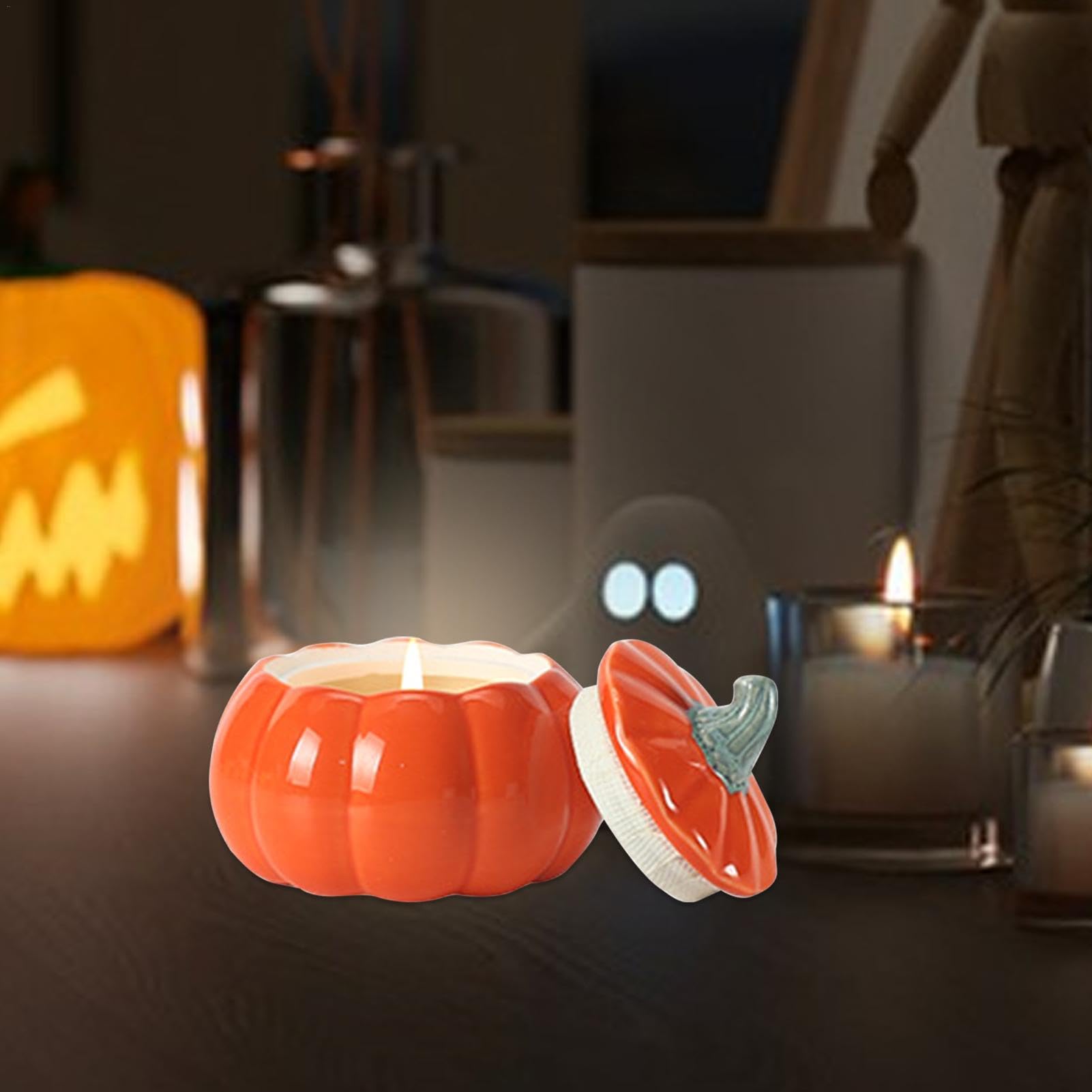 Amazon｜パンプキン キャンドル ホルダー、パンプキン ティー ジャー 