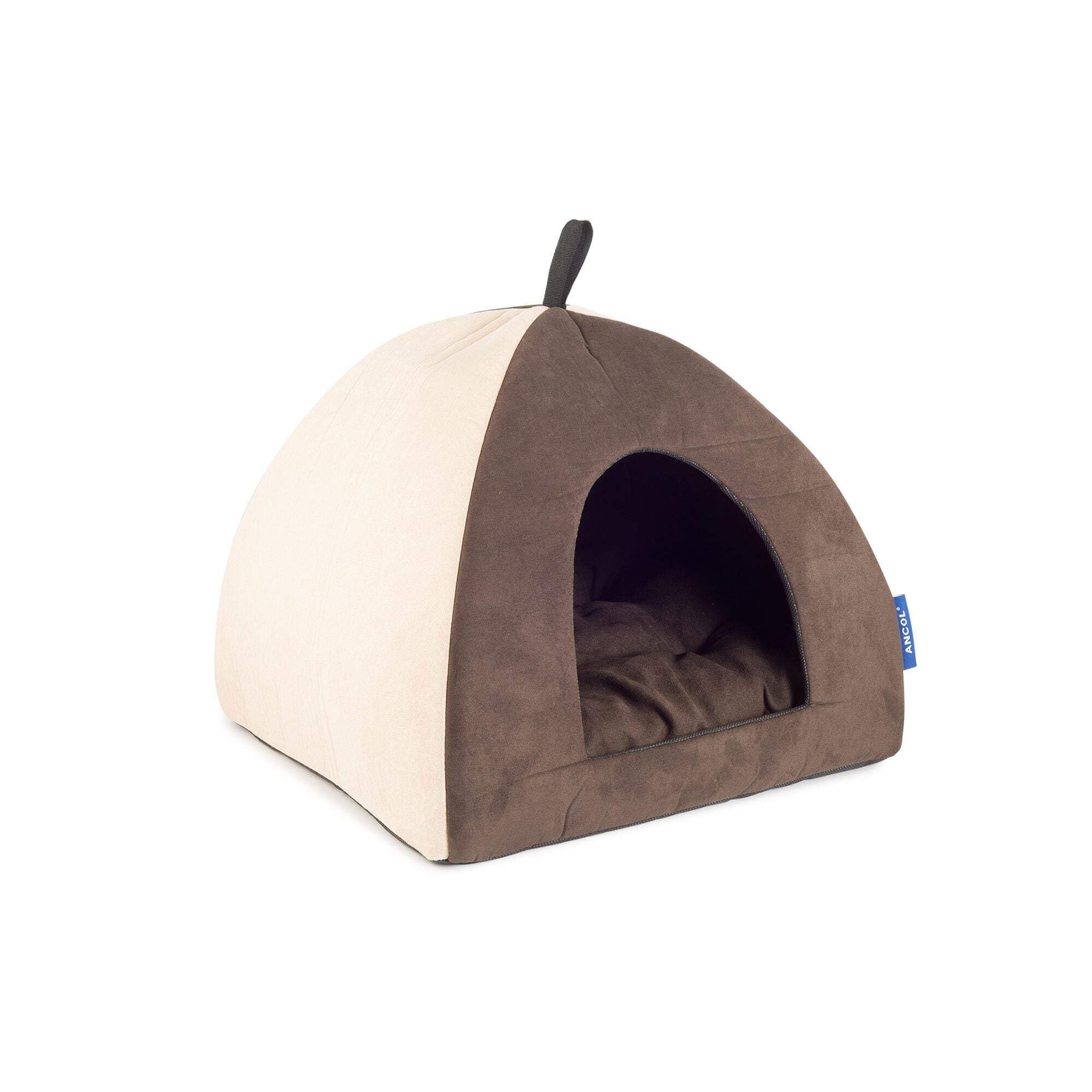 Cat Bed Ancol Sleepy Paws Pyramid - Faux Suede